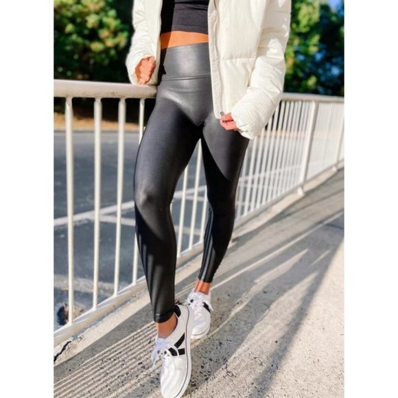 Spanx Faux Leather Leggings Black Size 2X NWT - Picture 1 of 5